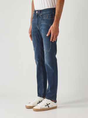 2. James skinny-fit Tri Blend stretch cotton jeans for men Dark Denim