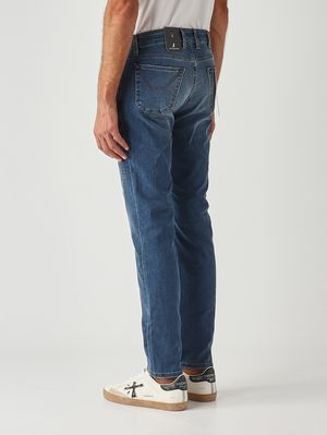 3. James skinny-fit Tri Blend stretch cotton denim jeans for men Medium Denim