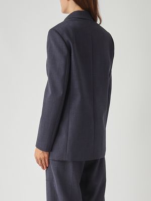 4. Blazer donna New Guinea in misto lana stretch Blu Notte