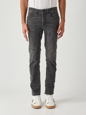 Jeans uomo James skinny-fit in denim di cotone stretch Tri Blend Denim Nero Jeckerson