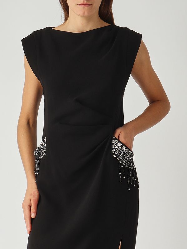 Pinko Freccette stretch viscose dress for women - Black | Caposerio.com Pinko Freccette stretch viscose dress for women - Black | Caposerio.com