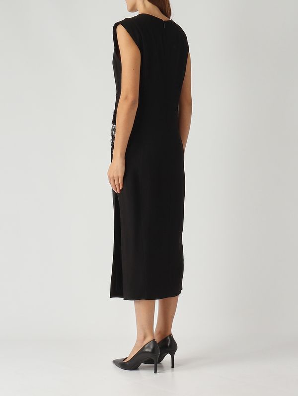 4. Freccette stretch viscose dress for women Black Pinko 105753a2q2