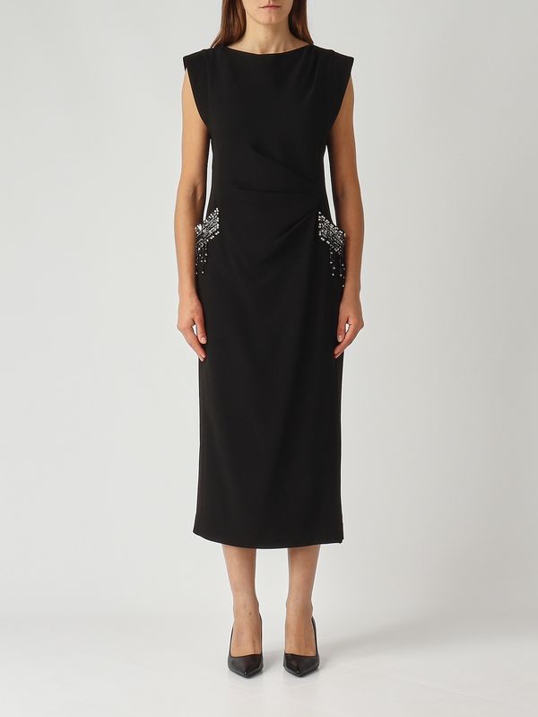 1. Freccette stretch viscose dress for women Black Pinko 105753a2q2