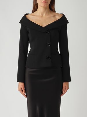Veste Antonina en crêpe extensible pour femme Noir Pinko