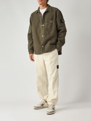 2. Overshirt uomo comfort-fit in fustagno di cotone Militare
