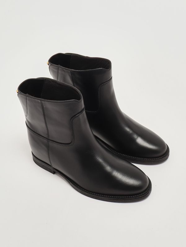 2. Leather ankle boots for women Black Via Roma 15 4470