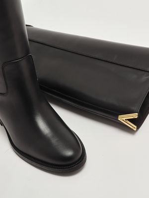 3. Damenstiefel aus Leder Schwarz