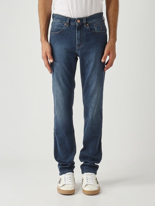 1. Jeans de hombre Jordan slim fit en denim de algodón tri-blend Denim oscuro Jeckerson ai25juppa078jorda001