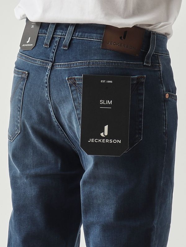 4. Jeans de hombre Jordan slim fit en denim de algodón tri-blend Denim oscuro Jeckerson ai25juppa078jorda001
