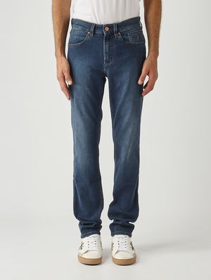 Jeans uomo Jordan slim fit in denim di cotone tri-blend Denim Scuro Jeckerson
