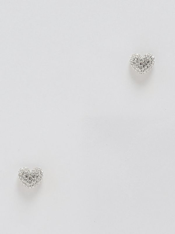 Boucles d'oreilles femme Cœur pavé avec strass Argent Marc Jacobs