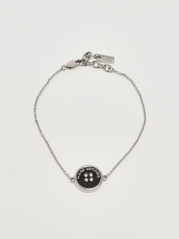1. Women's Button metal bracelet Silver-Black Marc Jacobs 2r5jbr001j33