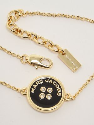 3. Pulsera de mujer Button de metal Oro-Negro