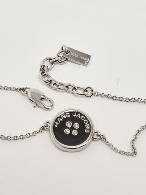 3. Women's Button metal bracelet Silver-Black