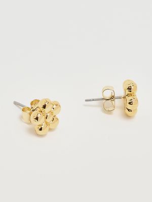 3. Boucles d'oreilles femme Daisy Balloon en métal Or