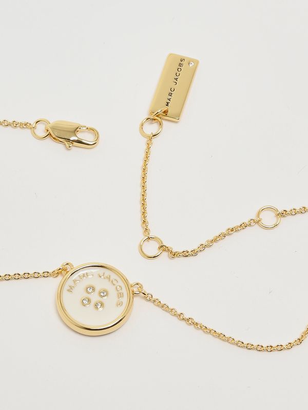 3. Collana donna Button in metallo Oro-Crema Marc Jacobs 2r4jnc001j38