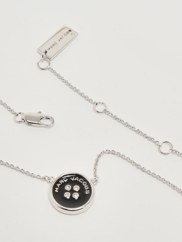 3. Collar para mujer Button de metal Plateado-Negro Marc Jacobs 2r4jnc001j38