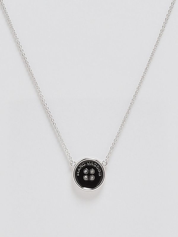 1. Collar para mujer Button de metal Plateado-Negro Marc Jacobs 2r4jnc001j38