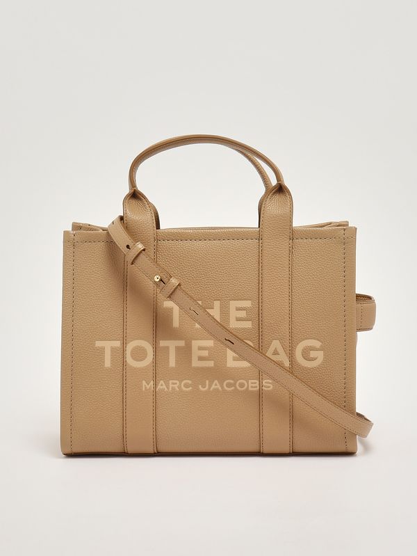 4. Sac The Medium Tote en cuir pleine fleur pour femme Chameau Marc Jacobs h004l01pf21