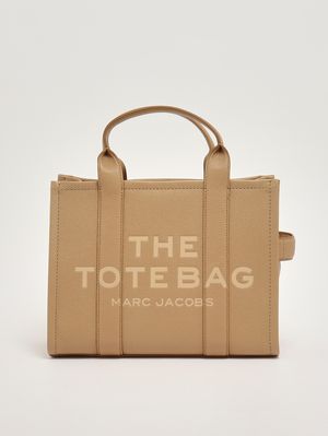 1. Sac The Medium Tote en cuir pleine fleur pour femme Chameau