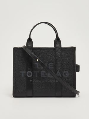4. Damentasche The Medium Tote aus Vollnarbenleder Schwarz