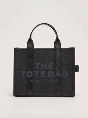 1. Damentasche The Medium Tote aus Vollnarbenleder Schwarz