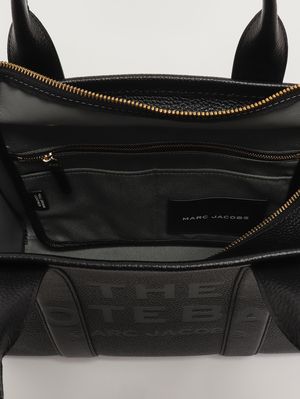 5. Damentasche The Medium Tote aus Vollnarbenleder Schwarz