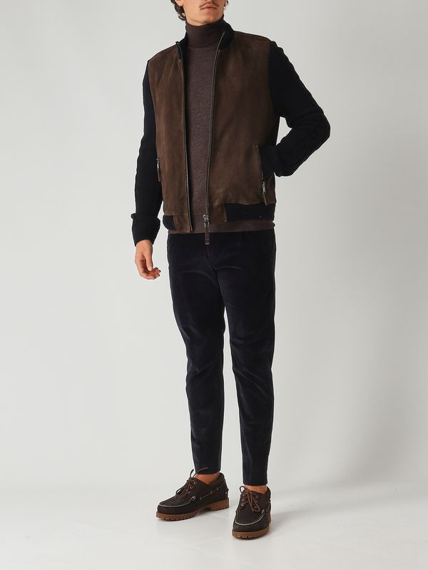 4. Veste en cuir pour homme Marron-Bleu The Jack Leathers dokksukn