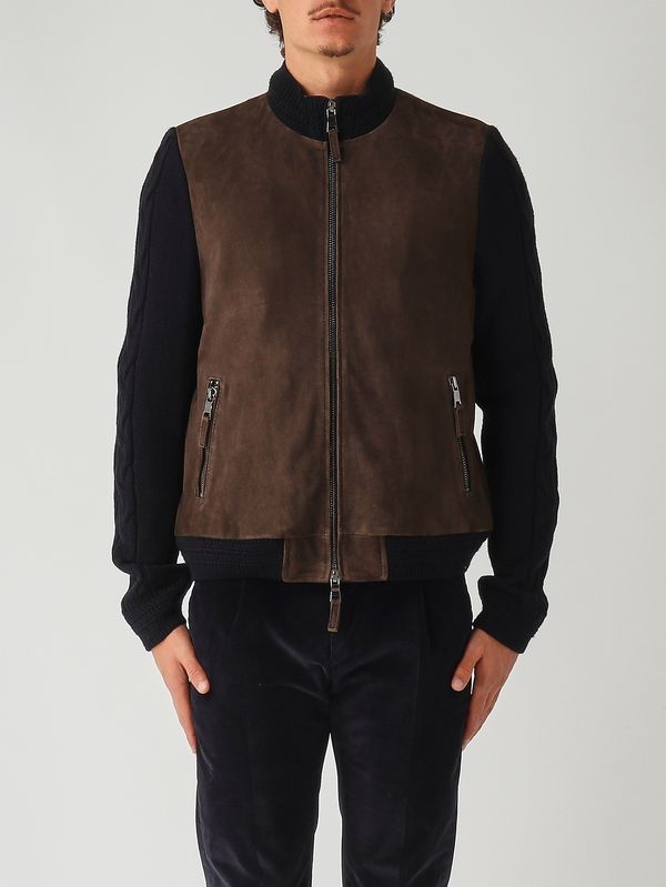 5. Veste en cuir pour homme Marron-Bleu The Jack Leathers dokksukn
