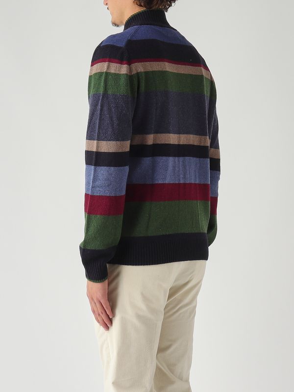 4. Cardigan uomo in misto lana e cashmere Abisso-Zafferano Gallo ap515347