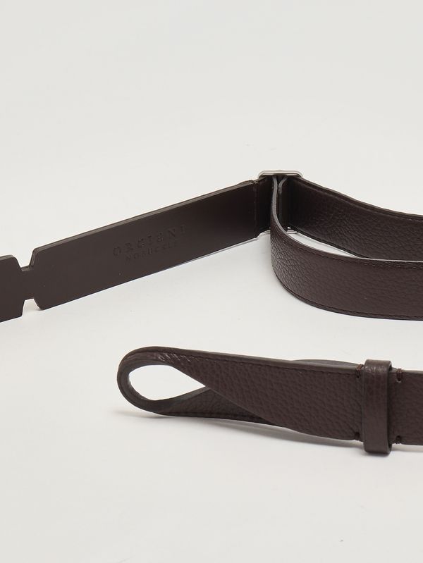 Accessori Uomo Cintura Uomo Automatica In Vera Pelle - Fibbia Regolabile Senza Fori 35mm Sistema Regolabile - 10