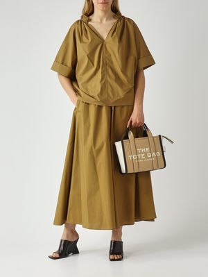 2. Women's The Small Tote bag in leather Camel