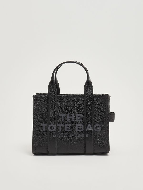 Sac The Tote Bag Small en cuir grainé pour femme Noir Marc Jacobs