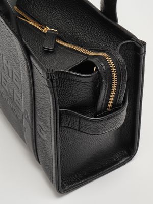 6. Sac The Tote Bag Small en cuir grainé pour femme Noir