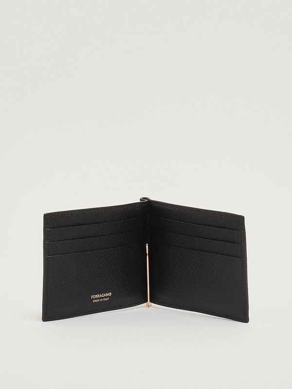4. Portacarte uomo Gancini in pelle Nero Ferragamo 661475