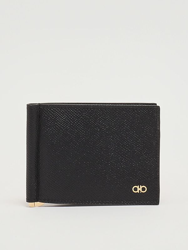 1. Portacarte uomo Gancini in pelle Nero Ferragamo 661475