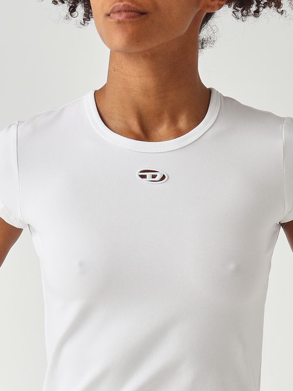 5. Camiseta de mujer T-Angie-Od de algodón elástico Blanco Diesel a199120afaa