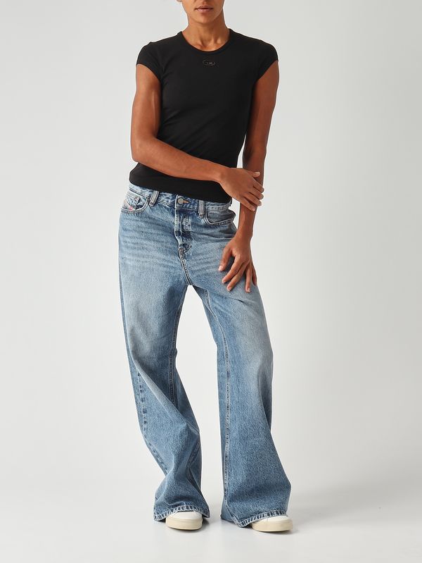 2. T-shirt femme T-Angie-Od en coton extensible Noir Diesel a199120afaa