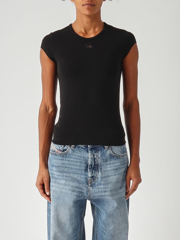 T-shirt femme T-Angie-Od en coton extensible Noir Diesel
