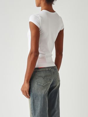 4. Camiseta de mujer T-Angie-Od de algodón elástico Blanco