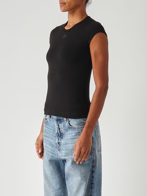 3. T-shirt femme T-Angie-Od en coton extensible Noir