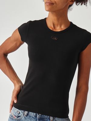 5. T-shirt femme T-Angie-Od en coton extensible Noir