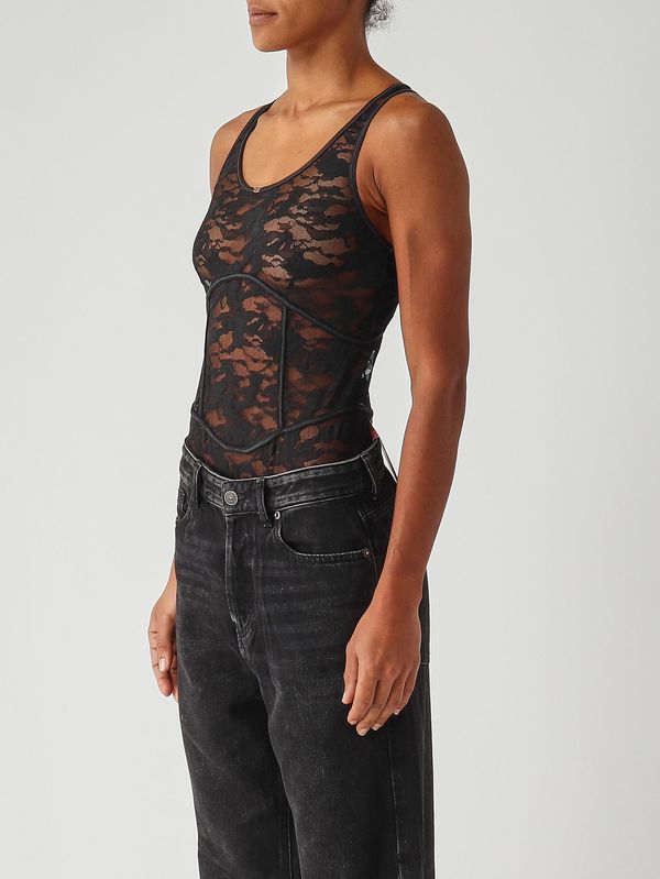 3. Body donna Ezzy UTLT in tessuto stretch Nero Diesel a201690drak