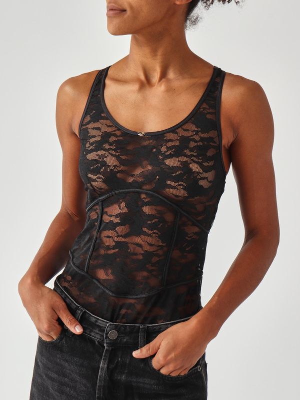 5. Body donna Ezzy UTLT in tessuto stretch Nero Diesel a201690drak