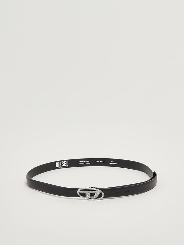 Ceinture femme B-1DR en cuir Noir Diesel