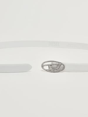 2. Damengürtel B-1DR aus Leder Weiß