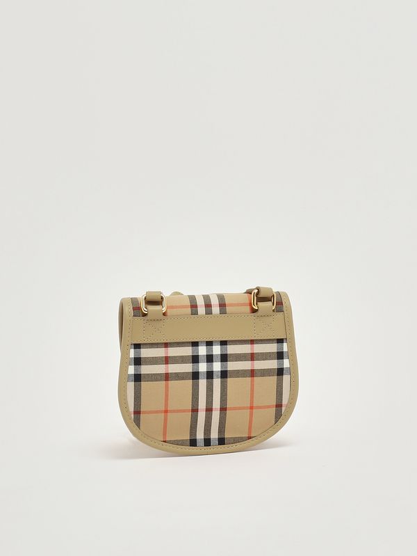 2. Mädchentasche Alice aus Baumwolle und Leder Beige kariert Burberry 8117416