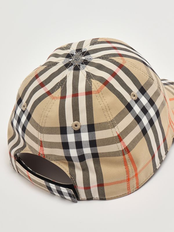 3. Cappello baseball bambino in cotone Check Beige Burberry 8117411