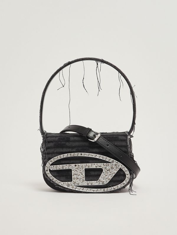 4. Borsa donna 1DR in denim e pelle Nero Diesel x08396p6319