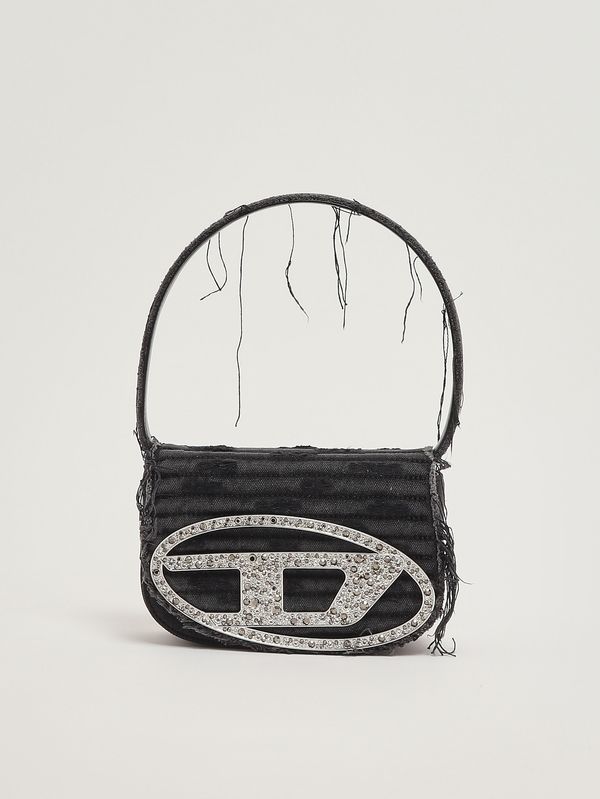 1. Borsa donna 1DR in denim e pelle Nero Diesel x08396p6319